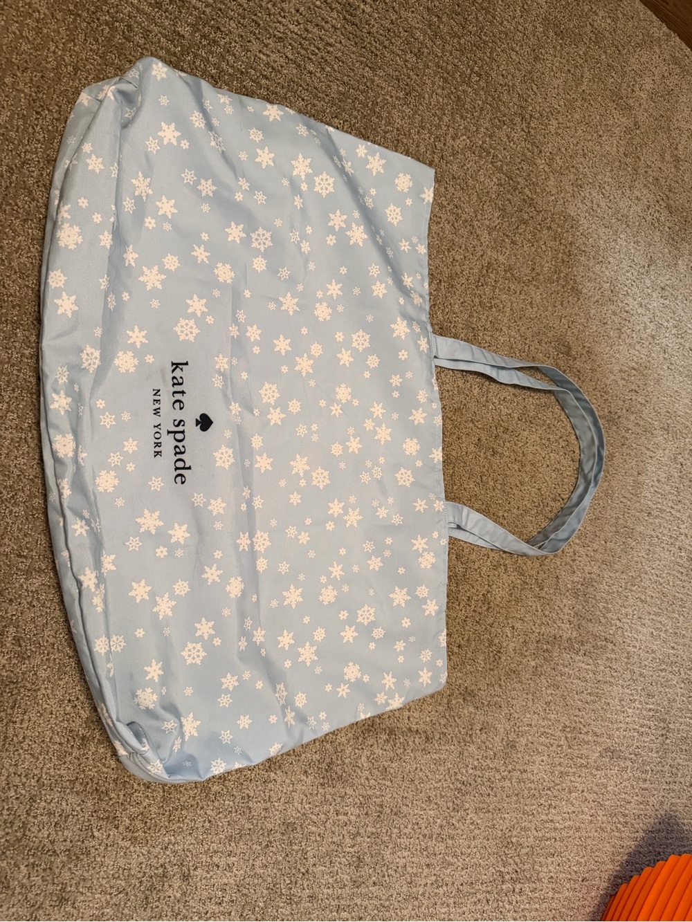 kate spade Light Blue Snowflake Print Tote
